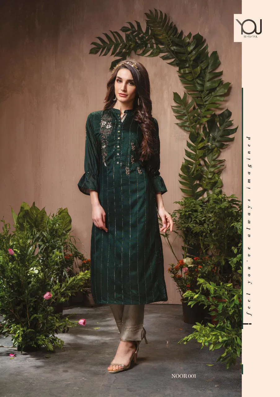 Wanna Noor latest Fancy Designer Festive Wear Kurti With Bottom Collection
